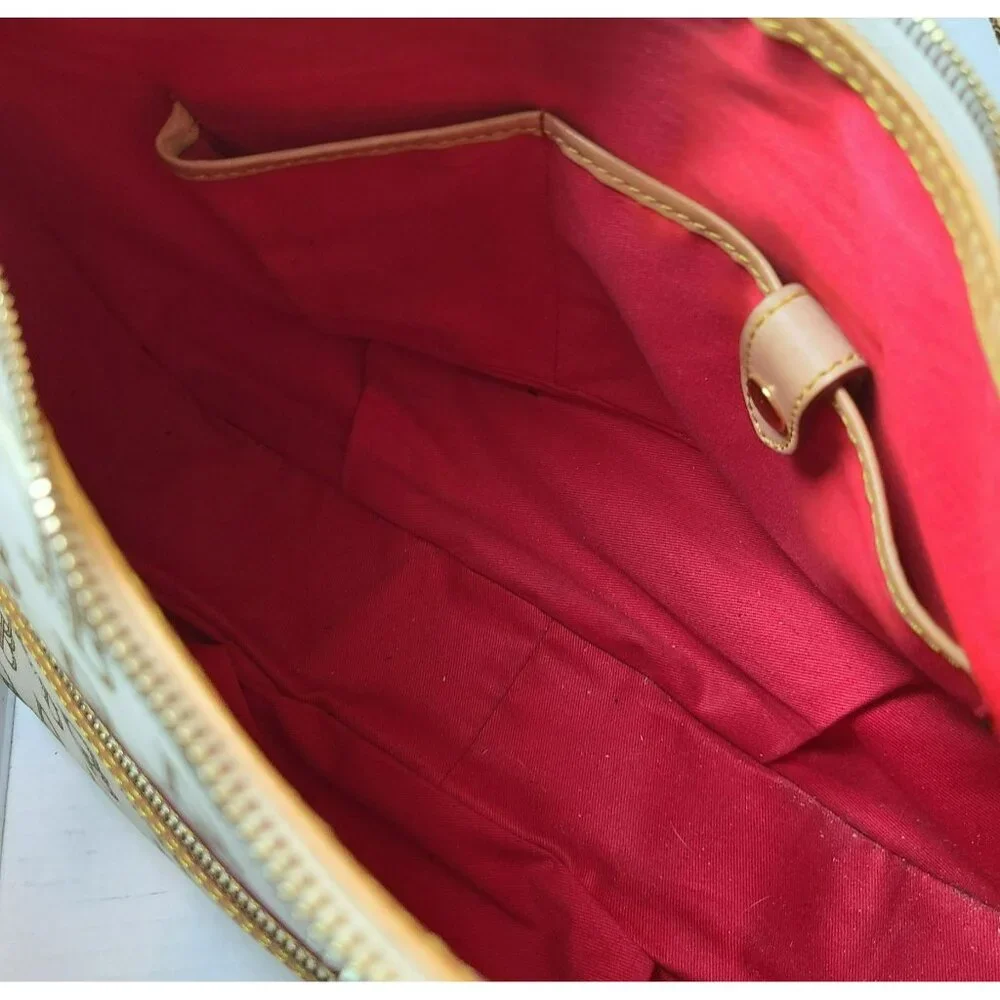 Dooney and Bourke Hobo Bag Collins East West 1975 Signature Ivory Brown *READ* - Picture 7 of 16